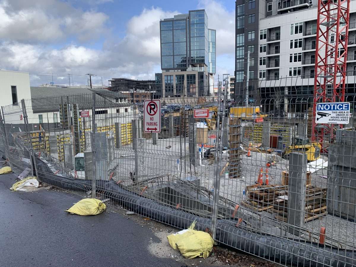 Construction site highrise