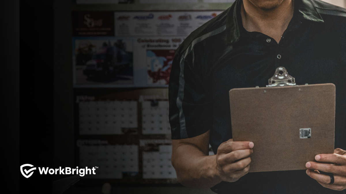 Supervisor holding a clipboard. Important supervisor health and safety responsibilities